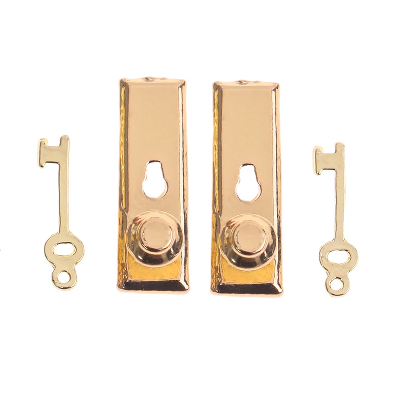 2 Sets Dolls House Furniture Door Lock & Key Dollhouse Accessories 1:12 Dollhouse DIY Mini House Hardware Accessories Lock Key
2 Sets Dolls House Furniture Door Lock & Key Dollhouse Accessories 1:12 Dollhouse DIY Mini House Hardware Accessories Lock Key