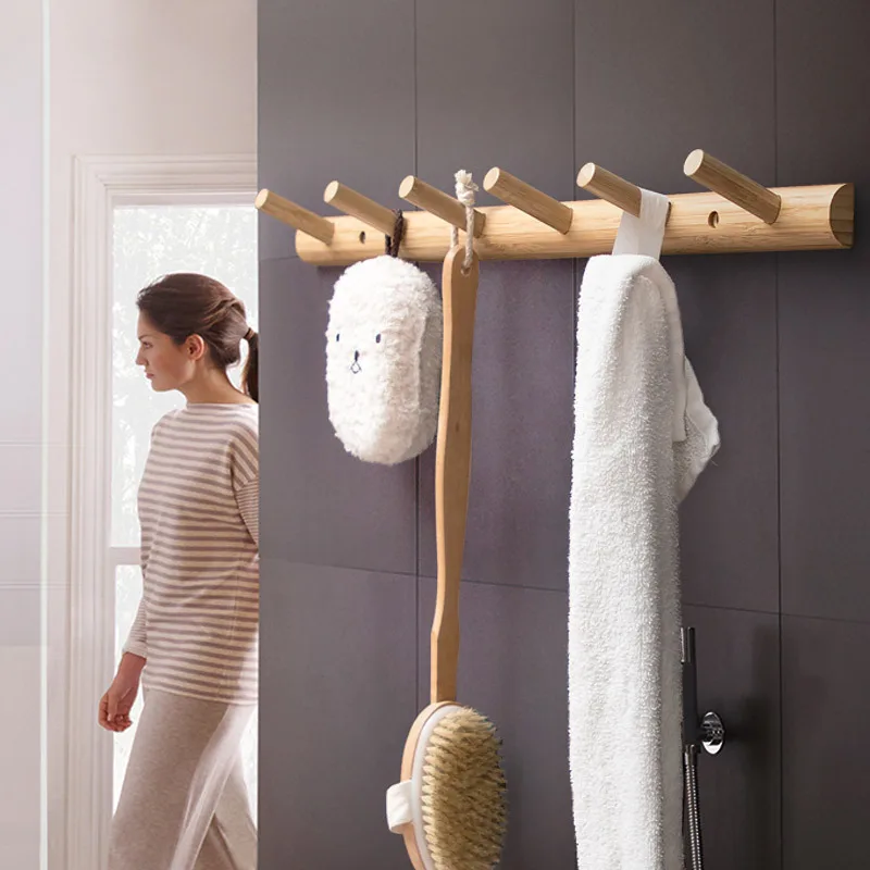 Creative sticky can be perforated dual-use hook bamboo coat rack clothes rack simple hanger bag rack
Creative sticky can be perforated dual-use hook bamboo coat rack clothes rack simple hanger bag rack
