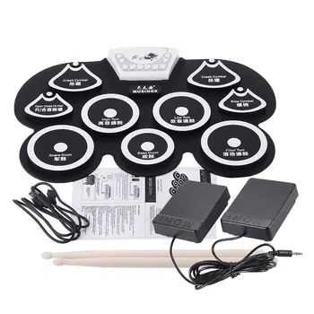 Silicone Portable Foldable Digital USB Midi Roll-up Electronic Drum Pad Kit with Stick and Foot Pedal
Silicone Portable Foldable Digital USB Midi Roll-up Electronic Drum Pad Kit with Stick and Foot Pedal