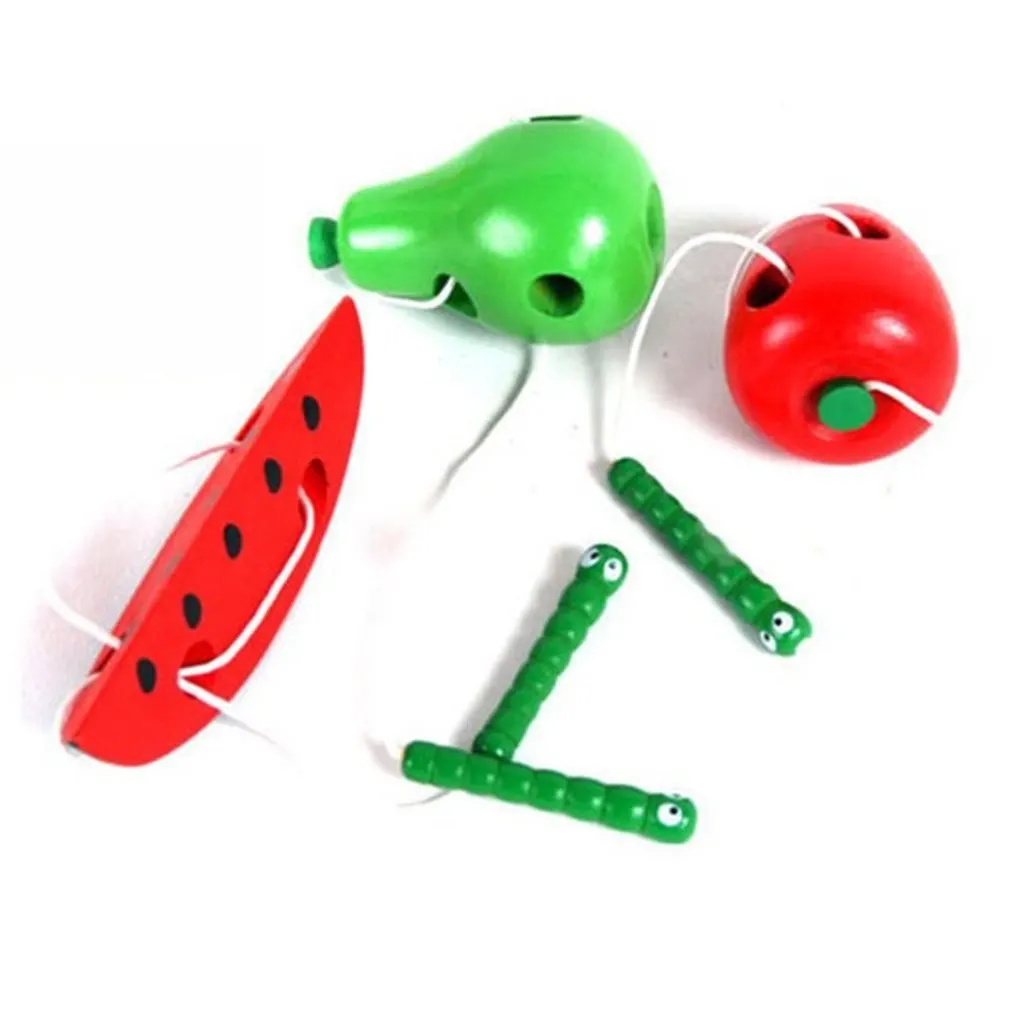 Fruit Lacing Threading Wooden Toy Infant Wood Puzzle Toy Apple / Watermelon / Pear Children Kids Intelligence Development Toy
Fruit Lacing Threading Wooden Toy Infant Wood Puzzle Toy Apple / Watermelon / Pear Children Kids Intelligence Development Toy