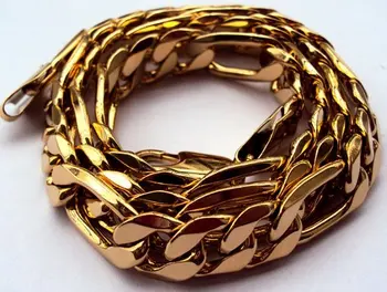 free shipping jewellery gift Heavy 98G Classic men yellow solid gold GF chain necklace 23.6inch
free shipping jewellery gift Heavy 98G Classic men yellow solid gold GF chain necklace 23.6inch
