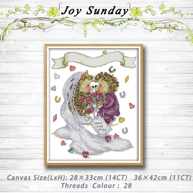 The hedgehog wedding kiss animal Cartoon decor painting dmc 14CT 11CT counted cross stitch kits embroidery set Needlework Set
The hedgehog wedding kiss animal Cartoon decor painting dmc 14CT 11CT counted cross stitch kits embroidery set Needlework Set