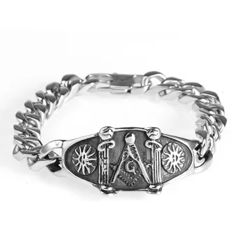 Stainless Steel Men Bracelet Religious Totem Masonic Stainless Steel Bracelet Fashion Men Bracelet Jewelr
Stainless Steel Men Bracelet Religious Totem Masonic Stainless Steel Bracelet Fashion Men Bracelet Jewelr