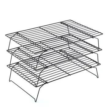 DoreenBeads Carbon Steel Cake Cold Stand 3 Layers Shelf Bread Cookie Cooling Rack Baking Accessories Home Bakery 40*25*9CM 1 PC
DoreenBeads Carbon Steel Cake Cold Stand 3 Layers Shelf Bread Cookie Cooling Rack Baking Accessories Home Bakery 40*25*9CM 1 PC