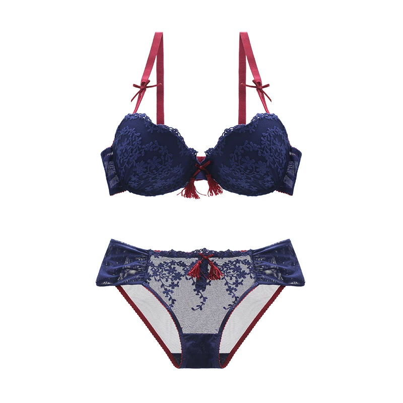 Sexy tassel bra push up deep V-neck small push up lace female underwear bra set plus size embroidery bra sets
Sexy tassel bra push up deep V-neck small push up lace female underwear bra set plus size embroidery bra sets