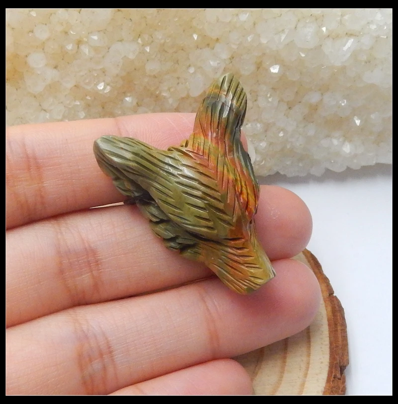 Sale 1Pcs Natural Stone Multi-Color Picasso Jasper Handmade Animal Wolf Head Fashion Pendant Bead 32x26x13mm 9.8g
Sale 1Pcs Natural Stone Multi-Color Picasso Jasper Handmade Animal Wolf Head Fashion Pendant Bead 32x26x13mm 9.8g