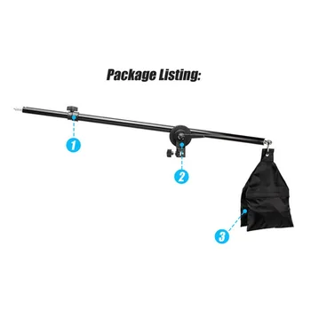 75-140cm / 30"-55" Studio Photo Telescopic Boom Arm Top Light Sandbag for Speedlite / Mini Flash Strobe/Sandbag for Speedlite
75-140cm / 30"-55" Studio Photo Telescopic Boom Arm Top Light Sandbag for Speedlite / Mini Flash Strobe/Sandbag for Speedlite
