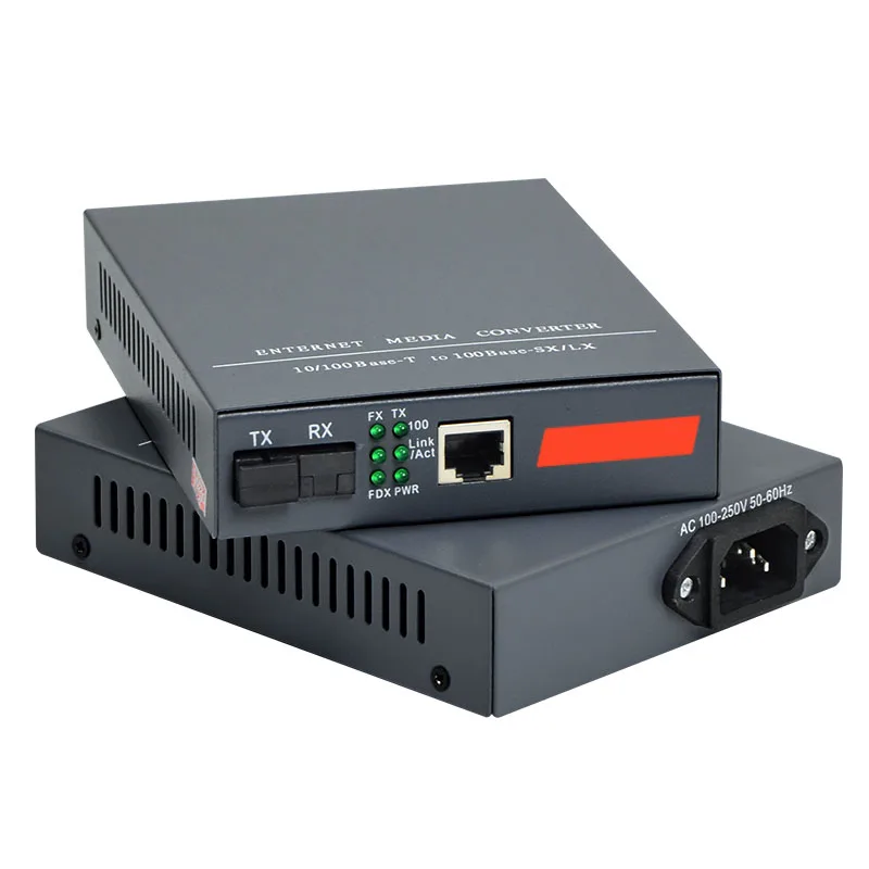1 Pair Fast Media Ethernet Converter 10/100Mbps Single-mode SC Fiber Optical Fiber Media Converter, Built-in Power Supply
1 Pair Fast Media Ethernet Converter 10/100Mbps Single-mode SC Fiber Optical Fiber Media Converter, Built-in Power Supply