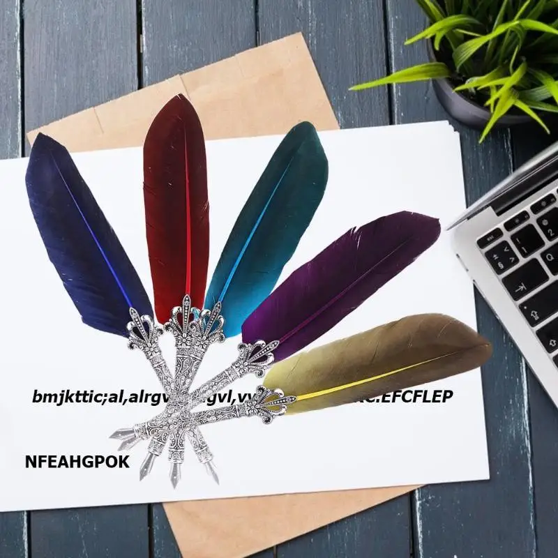 Feather Pen Calligraphy Pen Retro Dip Feather Dip Pen Vintage Metal School Writing Stationery Birthday Gift
Feather Pen Calligraphy Pen Retro Dip Feather Dip Pen Vintage Metal School Writing Stationery Birthday Gift