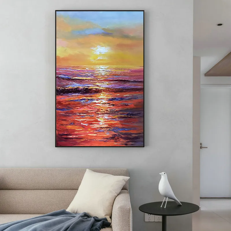 Sea Waves Modern Abstract original oil painting on canvas sunrise texture Wall Art Pictures for living room home caudros quadros
Sea Waves Modern Abstract original oil painting on canvas sunrise texture Wall Art Pictures for living room home caudros quadros