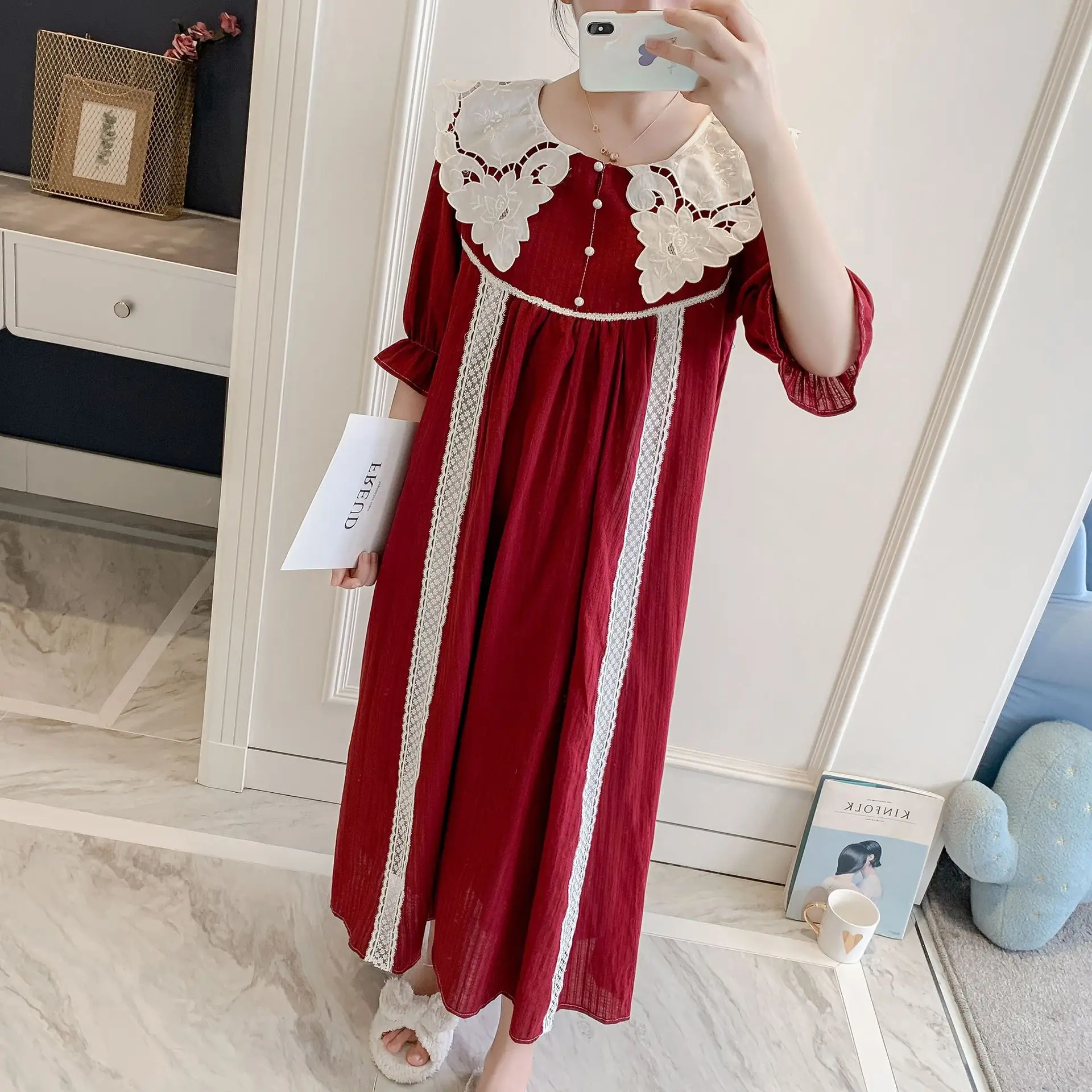 Free Shipping 2019 New Summer Princess Nightdress Women's Nightgown Cotton Nightshirt Soft Sleepwear
Free Shipping 2019 New Summer Princess Nightdress Women's Nightgown Cotton Nightshirt Soft Sleepwear