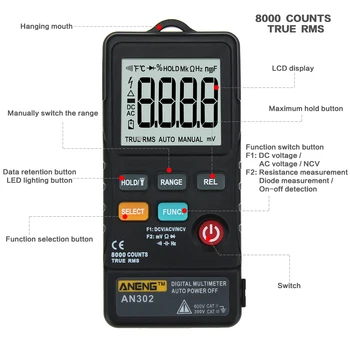 Top Quality Multi-function Button Type Multimeter + Portable Strap + Measurement Data Line Logistics Multimeter Measuring Tool
Top Quality Multi-function Button Type Multimeter + Portable Strap + Measurement Data Line Logistics Multimeter Measuring Tool