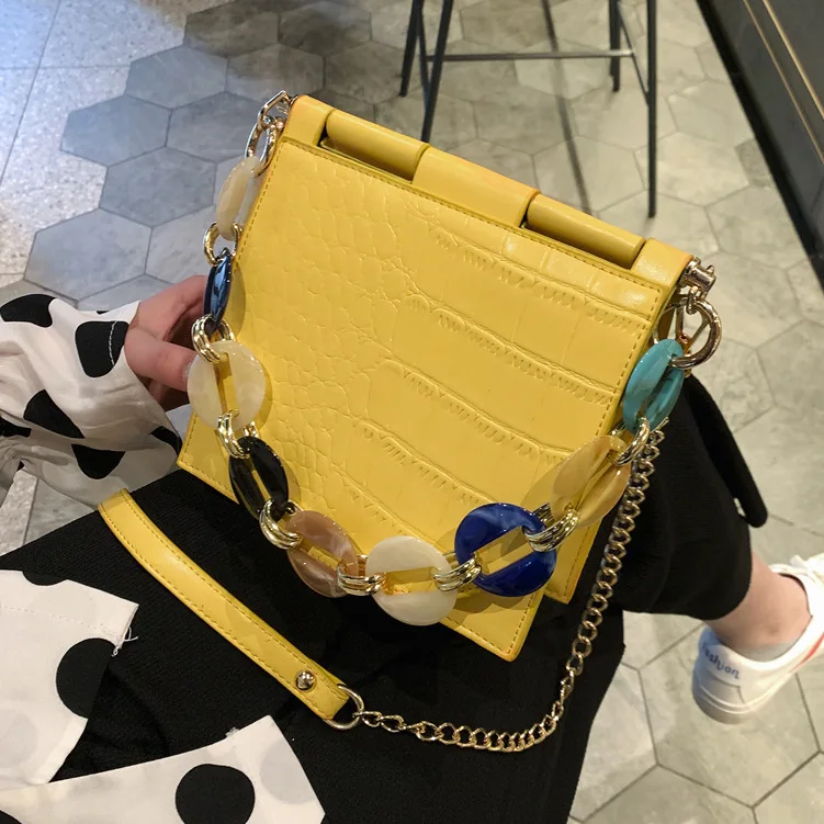 Single Shoulder Slant Bag Girls 2019 New Fashion Hundred Ladies Bag Crocodile Chain Handbag with New Bag Tide
Single Shoulder Slant Bag Girls 2019 New Fashion Hundred Ladies Bag Crocodile Chain Handbag with New Bag Tide