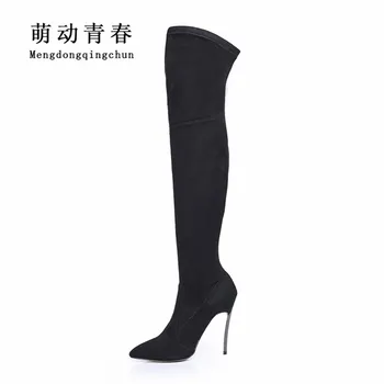 New Women Boots Autumn Winter Slim Thigh High Boots Stretch Faux Suede Over the Knee Boots High Heels Shoes Woman Plus Size 43
New Women Boots Autumn Winter Slim Thigh High Boots Stretch Faux Suede Over the Knee Boots High Heels Shoes Woman Plus Size 43