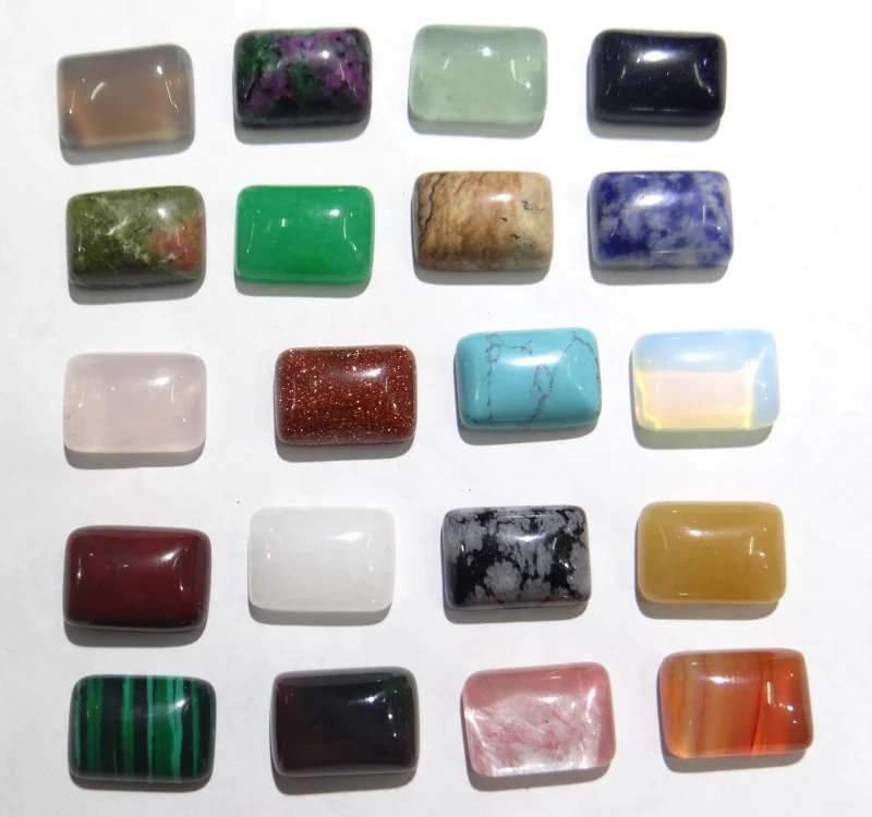 New Fashion Mixed Assorted Natural Stone 30pcs Rectangle Cabochon Beads 10*14mm No Hole for Jewelry Making Necklace Ring
New Fashion Mixed Assorted Natural Stone 30pcs Rectangle Cabochon Beads 10*14mm No Hole for Jewelry Making Necklace Ring