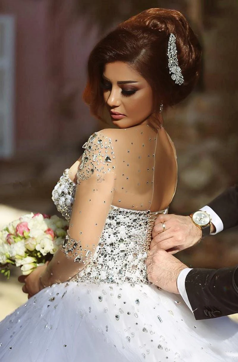 2019-luxury-ball-gown-wedding-dresses-o-neck-long-sleeves-crystal-beaded-tulle-appliques-sa (2)