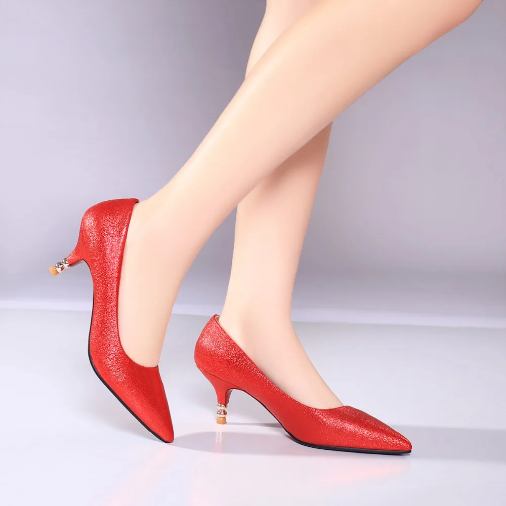 

Big size 34-43 3 Colour New Spring Autumn Women's Pumps Women Shoes High Heels PU Party pumps T-8046