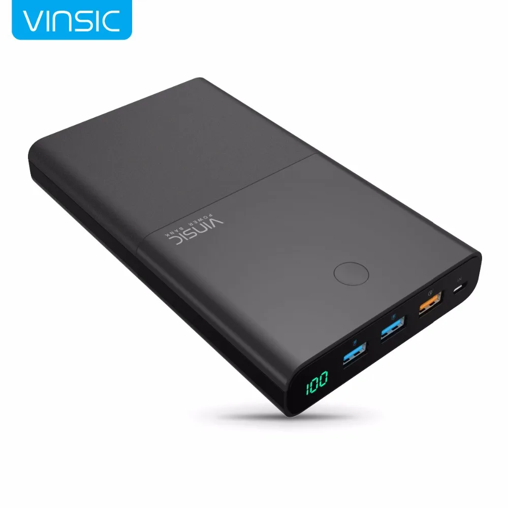 Vinsic 28000mAh Quick Charge Power Bank 5V/9V/12V Smart QC 3.0 2 USB Ports 18650 Lithium External Battery for iPhone X Xiaomi
Vinsic 28000mAh Quick Charge Power Bank 5V/9V/12V Smart QC 3.0 2 USB Ports 18650 Lithium External Battery for iPhone X Xiaomi