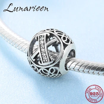 New 925 Sterling Silver Fashion DIY transparent zircon letter X beads Fit Original europeu Charms Bracelets making
New 925 Sterling Silver Fashion DIY transparent zircon letter X beads Fit Original europeu Charms Bracelets making