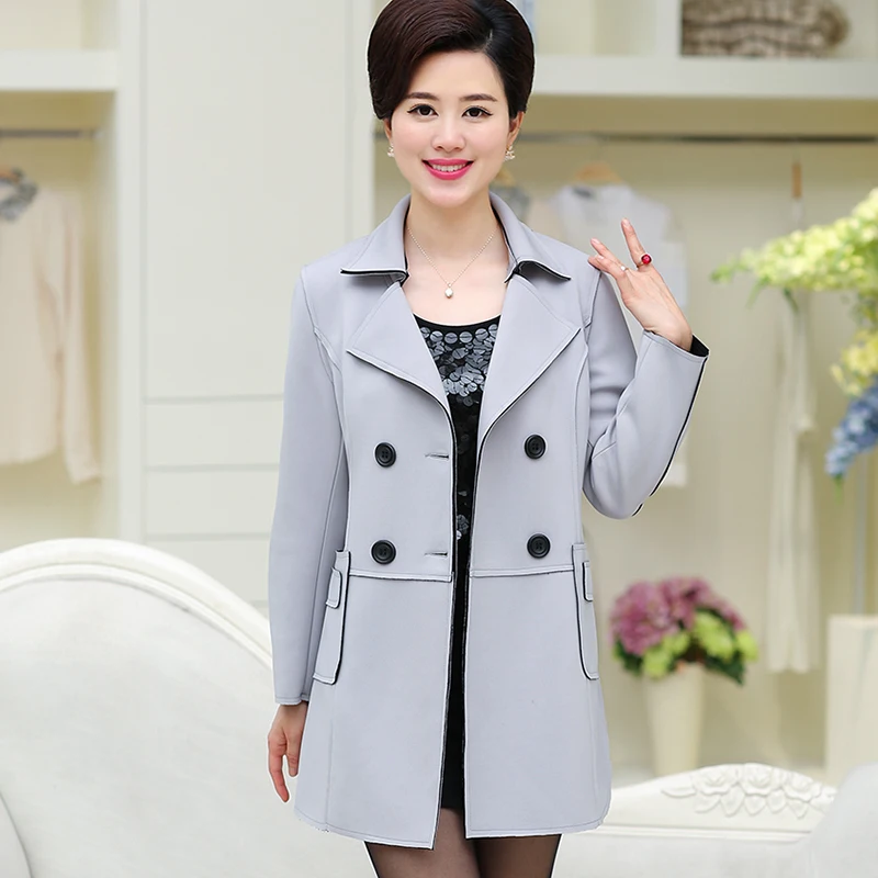 2017 Spring Autumn Elegant Casual Mother Basic Double Breasted Jacket Fashion Middle Age Women Coat Female Slim Outerwears Y202
2017 Spring Autumn Elegant Casual Mother Basic Double Breasted Jacket Fashion Middle Age Women Coat Female Slim Outerwears Y202