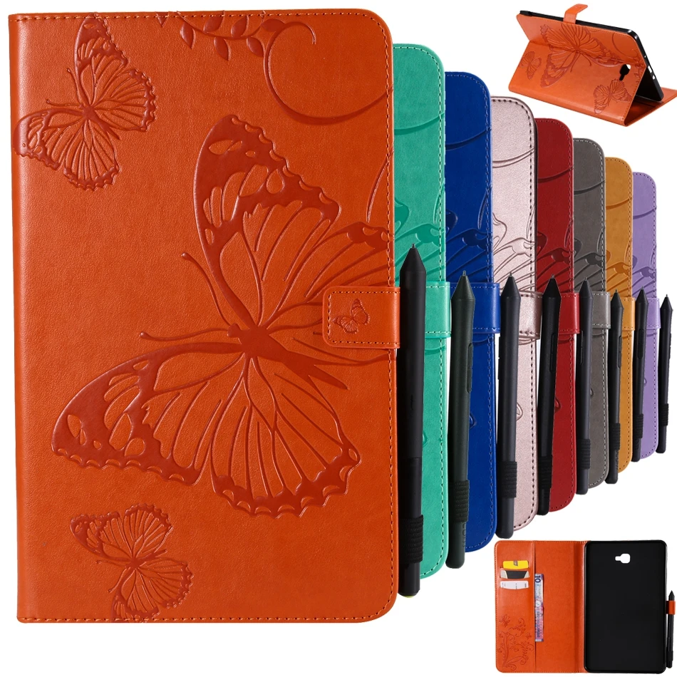 for Samsung Tab A6 10.1 2016 Cover Emboss Butterfly Leather Flip wallet Shell for Samsung Galaxy Tab T580 T585 Tablet Case Stand
for Samsung Tab A6 10.1 2016 Cover Emboss Butterfly Leather Flip wallet Shell for Samsung Galaxy Tab T580 T585 Tablet Case Stand