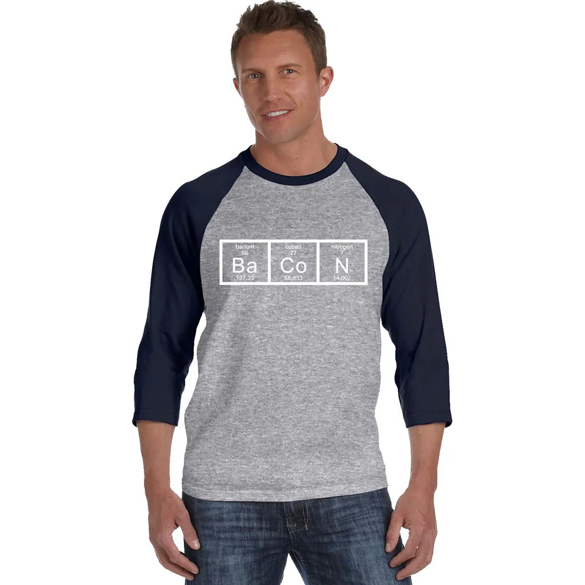 Chemistry Bacon Unisex 3/4 Raglan Shirt