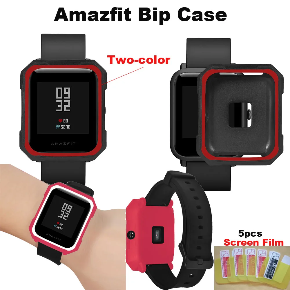 Amazfit Bip Case for Original Xiaomi Huami Amazfit Bip Watch Protective Case for Xiaomi Amazfit Bip Two-color Silicone Cases
Amazfit Bip Case for Original Xiaomi Huami Amazfit Bip Watch Protective Case for Xiaomi Amazfit Bip Two-color Silicone Cases