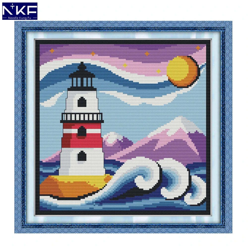 NKF Lighthouse Stamped Cross Stitch DIY Kits Needlework Embroidery Set Chinese Cross Stitch for Home Decor
NKF Lighthouse Stamped Cross Stitch DIY Kits Needlework Embroidery Set Chinese Cross Stitch for Home Decor