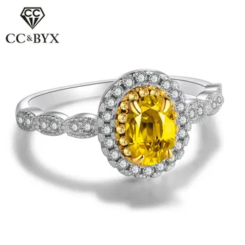 CC Wedding Rings For Women S925 Silver Yellow Round Stone Cubic Zirconia Simple Classic Ring Bridal Engagement Jewelry CC1388
CC Wedding Rings For Women S925 Silver Yellow Round Stone Cubic Zirconia Simple Classic Ring Bridal Engagement Jewelry CC1388