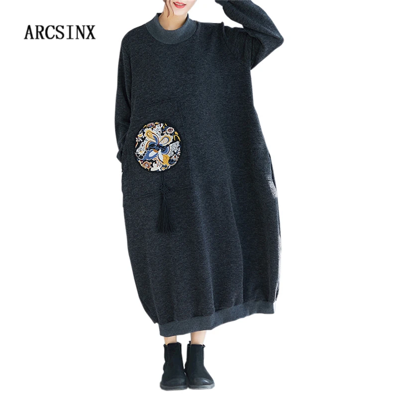 ARCSINX Plus Size Dress Women 5XL 6XL 8XL 7XL 4XL Casual Embroidery Long Sleeve Women Dress Autumn Women's Dresses Large Size
ARCSINX Plus Size Dress Women 5XL 6XL 8XL 7XL 4XL Casual Embroidery Long Sleeve Women Dress Autumn Women's Dresses Large Size
