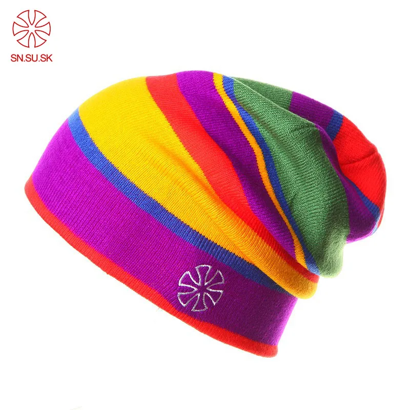 

2019 Winter gorros Brand New Unisex Wool Thicken Warm Beanie Cap In Winter Womens Knitted Ski Hats Mens Beanies 21 Colors