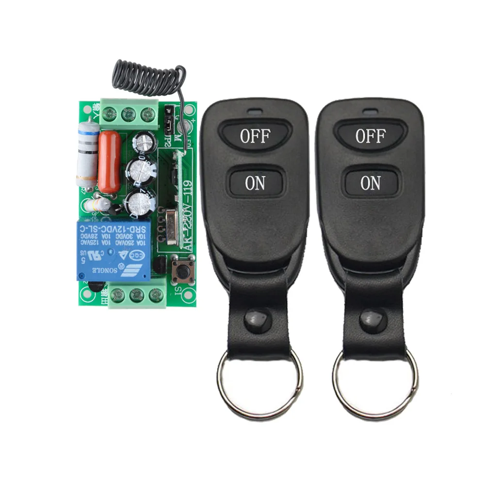 433Mhz/315Mhz Wireless Remote Control Lights Switch System 10A Relay Radio 220V 1 CHReceiver Module With Black Transmitte
433Mhz/315Mhz Wireless Remote Control Lights Switch System 10A Relay Radio 220V 1 CHReceiver Module With Black Transmitte