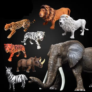 Simulation forest wild animal model one piece plastic animals Lion elephant rhinoceros zebra PVC biology toy for children Gift
Simulation forest wild animal model one piece plastic animals Lion elephant rhinoceros zebra PVC biology toy for children Gift