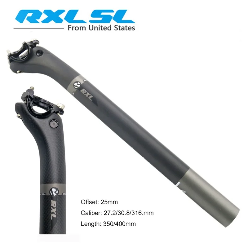 RXL SL Carbon Seatpost 27.2/30.8/31.6mm MTB Seatpost Carbon Fiber Bicycle Seat Post 350/400mm Offset 25mm Road Seatpost
RXL SL Carbon Seatpost 27.2/30.8/31.6mm MTB Seatpost Carbon Fiber Bicycle Seat Post 350/400mm Offset 25mm Road Seatpost