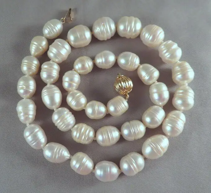 Красивое Ожерелье из белого барочного жемчуга 18 &quot36" 10-12 мм | Украшения и