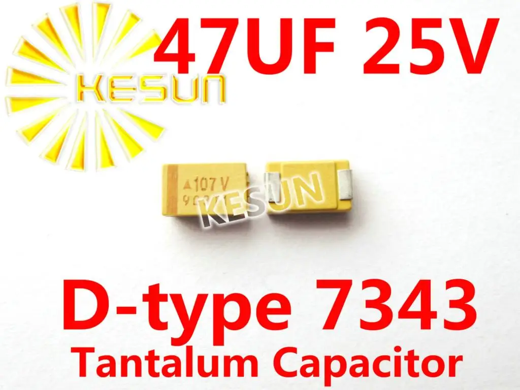 47 мкФ 25V D Тип 7343 2917 475E SMD Танталовый конденсатор тайd475k025rnj x100PCS Бесплатная доставка