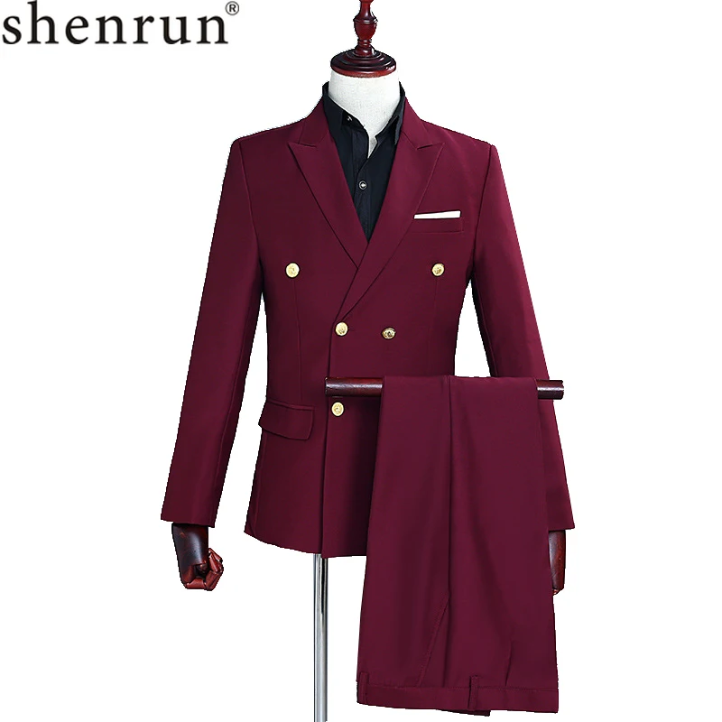 Shenrun Wine Red Suit Uniform Double Breasted Slim Fit Wedding Tuxedo Business Party Prom Suit Fashion Casual Jacket and Pants
Shenrun Wine Red Suit Uniform Double Breasted Slim Fit Wedding Tuxedo Business Party Prom Suit Fashion Casual Jacket and Pants