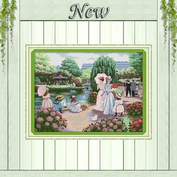 The Women Outing Beautiful backyard garden,11CT printed on canvas DMC 14CT Cross Stitch kit,needlework embroider Sets,Home Decor
The Women Outing Beautiful backyard garden,11CT printed on canvas DMC 14CT Cross Stitch kit,needlework embroider Sets,Home Decor