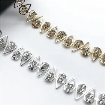 5 Yards/lot Silver/Gold Waterdrop Crystal Trim Rhinestone Chain for DIY Clothes Accessory Dress Belts Headpiece Jewelry Making
5 Yards/lot Silver/Gold Waterdrop Crystal Trim Rhinestone Chain for DIY Clothes Accessory Dress Belts Headpiece Jewelry Making