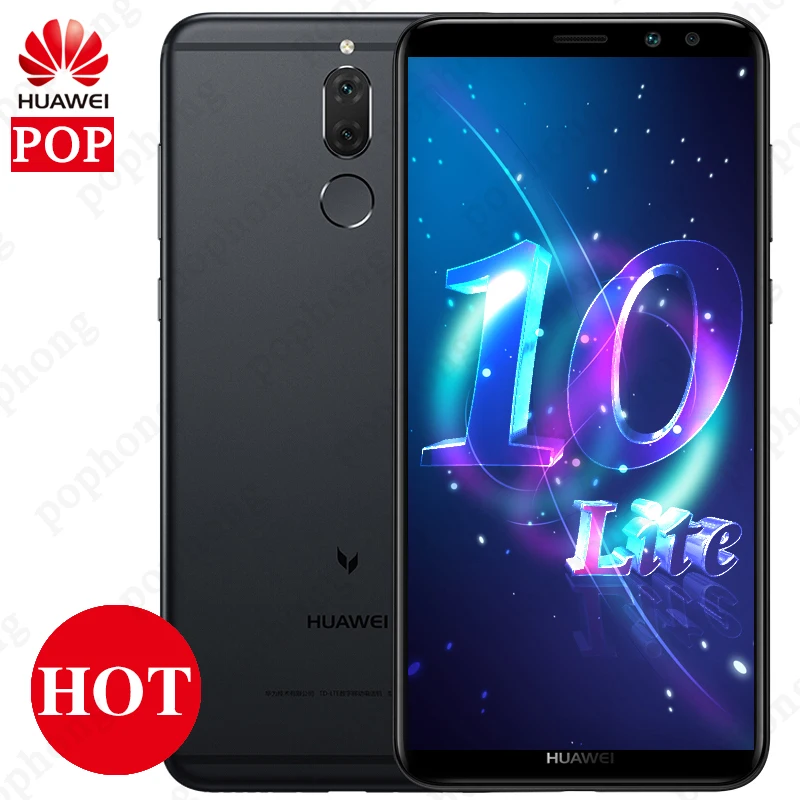 

Global Huawei Mate 10 Lite 4G 64GB Kirin659 Octa Core Cell Phone 4 Cameras 5.9'' Nova 2i Android 7.0 Dual Front Rear Cameras