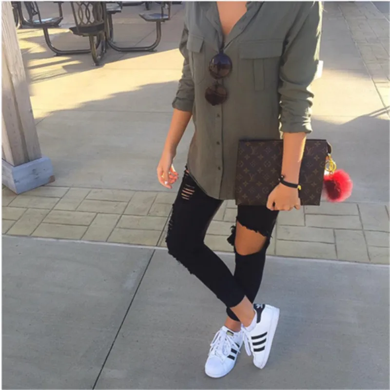 Fashion Summer Shirt Women Ladies Long Sleeve Loose Vintage Chiffon Blouse Casual Army Green Shirt Tunic Tops Blusa Plus Size
Fashion Summer Shirt Women Ladies Long Sleeve Loose Vintage Chiffon Blouse Casual Army Green Shirt Tunic Tops Blusa Plus Size
