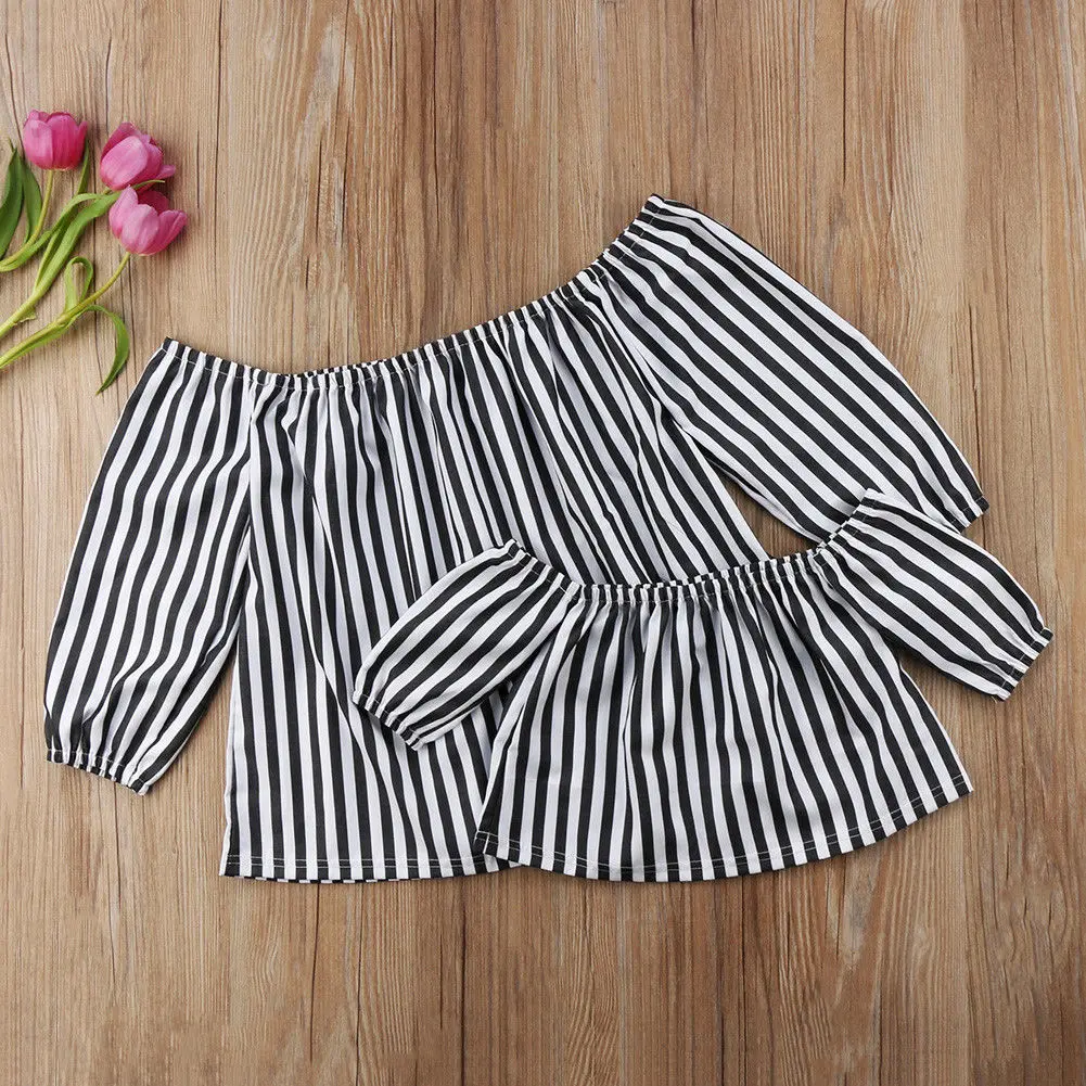 2018 Mother Daughter Family Matching Women Kids Girls Stripe Off Shoulder Tops Blouse Casual Summer Shirt
2018 Mother Daughter Family Matching Women Kids Girls Stripe Off Shoulder Tops Blouse Casual Summer Shirt