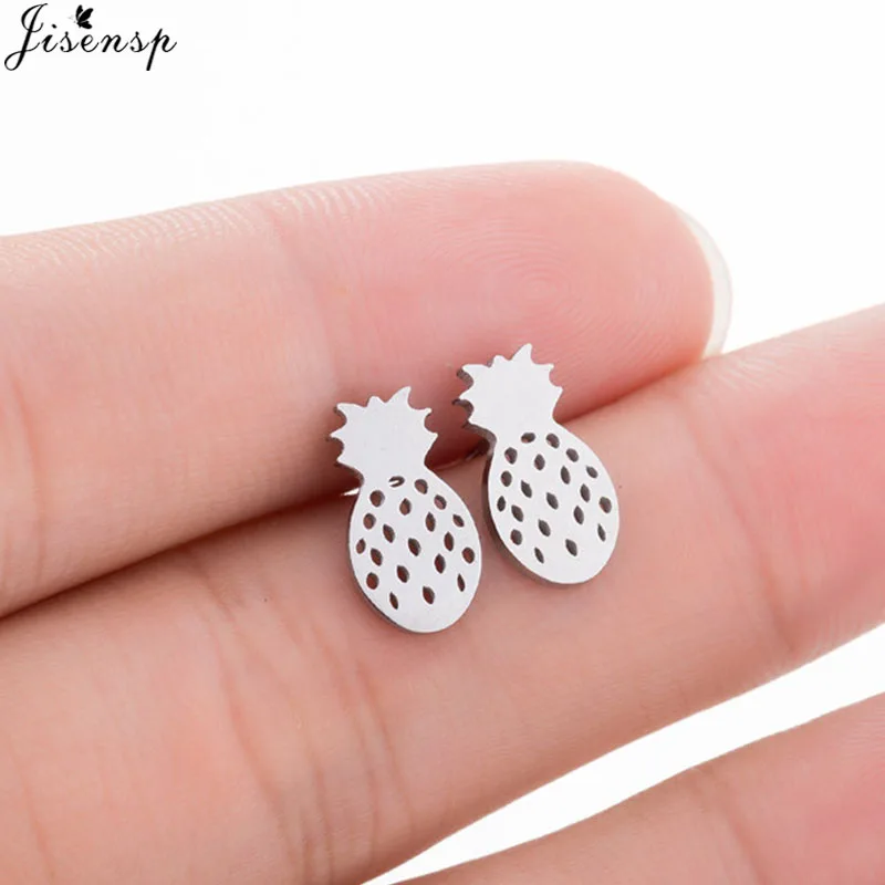 Jisensp Stainless Steel Pineapple Stud Earrings for Women Girls Cute Fruit Earring Statement Ear Jewelry Exquisite Gift Wholesal
Jisensp Stainless Steel Pineapple Stud Earrings for Women Girls Cute Fruit Earring Statement Ear Jewelry Exquisite Gift Wholesal