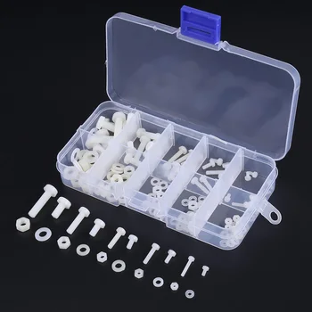150pcs M2 M2.5 M3 M4 M5 Screws Bolts Nuts Washers White Nylon Hex Screw Standoff Spacer Assortment Kit In Box Non-Magnetic
150pcs M2 M2.5 M3 M4 M5 Screws Bolts Nuts Washers White Nylon Hex Screw Standoff Spacer Assortment Kit In Box Non-Magnetic