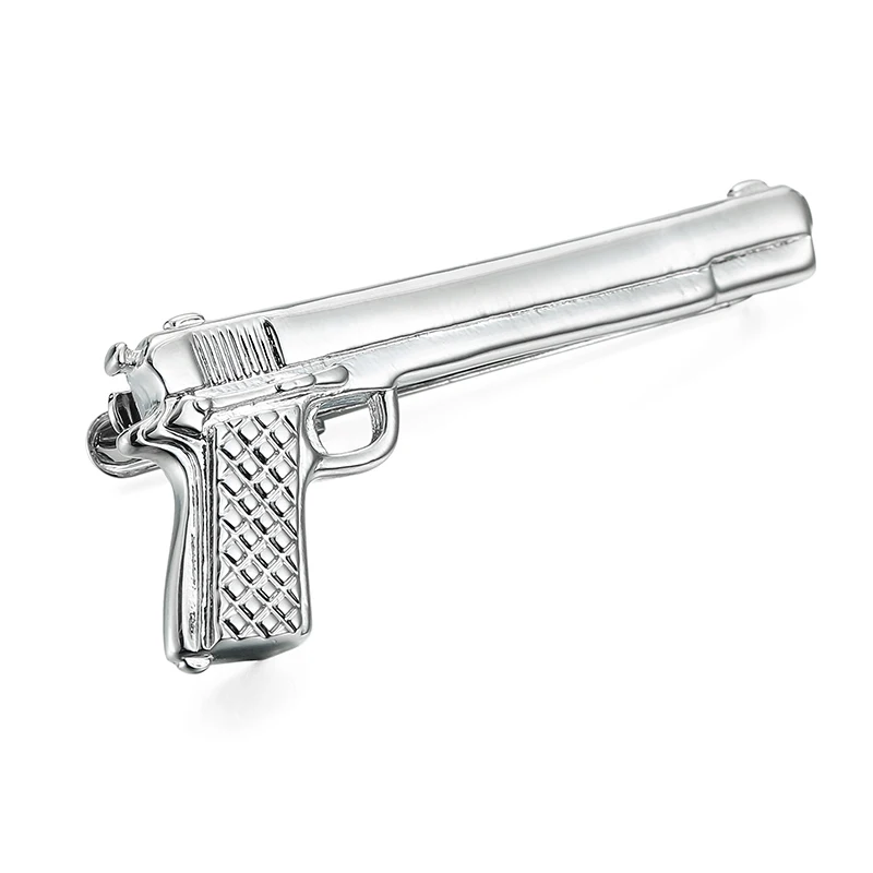 DY new high quality stainless steel fashion silvery pistol tie clip for high-end business suit men wedding tie clips
DY new high quality stainless steel fashion silvery pistol tie clip for high-end business suit men wedding tie clips