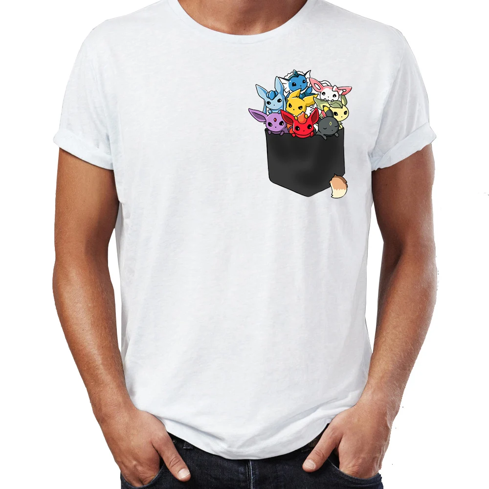 Fashion Men's t-shirt Eevee Evolution In Side A Pocket Pokemon Funny Awesome Artwork Printed Tshirt Tees Top Harajuku Streetwear
Fashion Men's t-shirt Eevee Evolution In Side A Pocket Pokemon Funny Awesome Artwork Printed Tshirt Tees Top Harajuku Streetwear