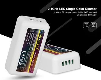 2.4G Wireless Led Dimmer Controller Mi Light DC12V-24V 12A Brightness Adjustable for Single Color Led Strip Light SMD3528 5050
2.4G Wireless Led Dimmer Controller Mi Light DC12V-24V 12A Brightness Adjustable for Single Color Led Strip Light SMD3528 5050