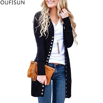 Oufisun Spring Autumn Long Sleeve Women Trench Casual Button Solid Cardigan Trench Cots Fashion Drand Bodycon knitting Long cats
Oufisun Spring Autumn Long Sleeve Women Trench Casual Button Solid Cardigan Trench Cots Fashion Drand Bodycon knitting Long cats