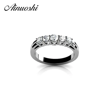 AINUOSHI Row Drill Band Rings Wedding Classic Ring for Women Real Solid 925 Sterling Silver Round SONA Ring Engagement Band Gift
AINUOSHI Row Drill Band Rings Wedding Classic Ring for Women Real Solid 925 Sterling Silver Round SONA Ring Engagement Band Gift