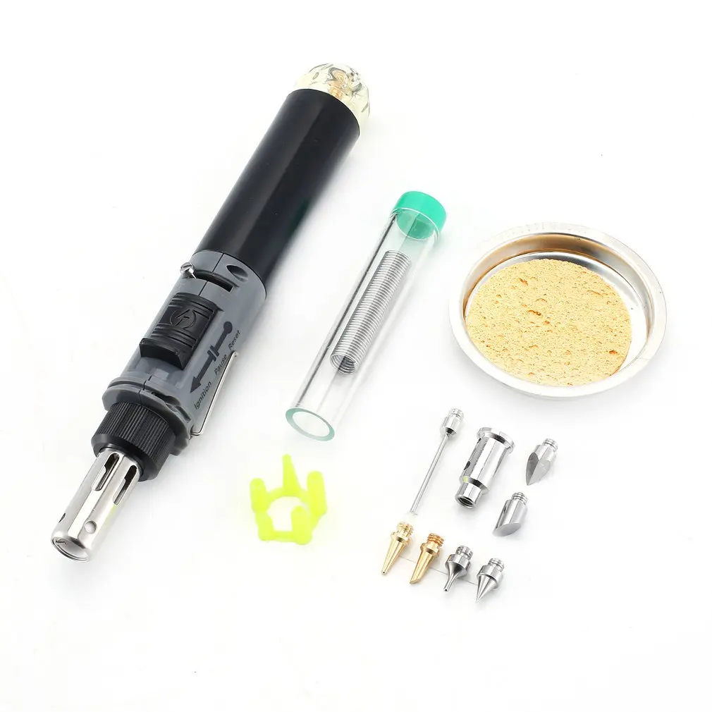 12 in 1 Automatic Ignition Electric Soldering Iron Set Soldering Iron Gun Butane Welding Tools Kit Gas Blow Torch Pen
12 in 1 Automatic Ignition Electric Soldering Iron Set Soldering Iron Gun Butane Welding Tools Kit Gas Blow Torch Pen